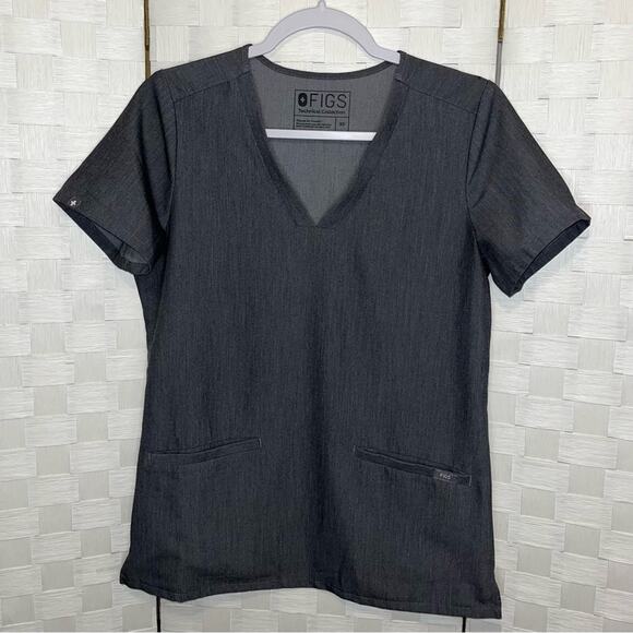 Figs Womens Graphite Gray Three Pocket Casma Scrub Top Size XS Soft Medical - Picture 4 of 8